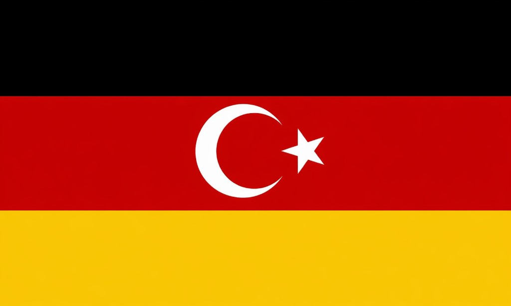 Deutsch-Türkisch Flagge